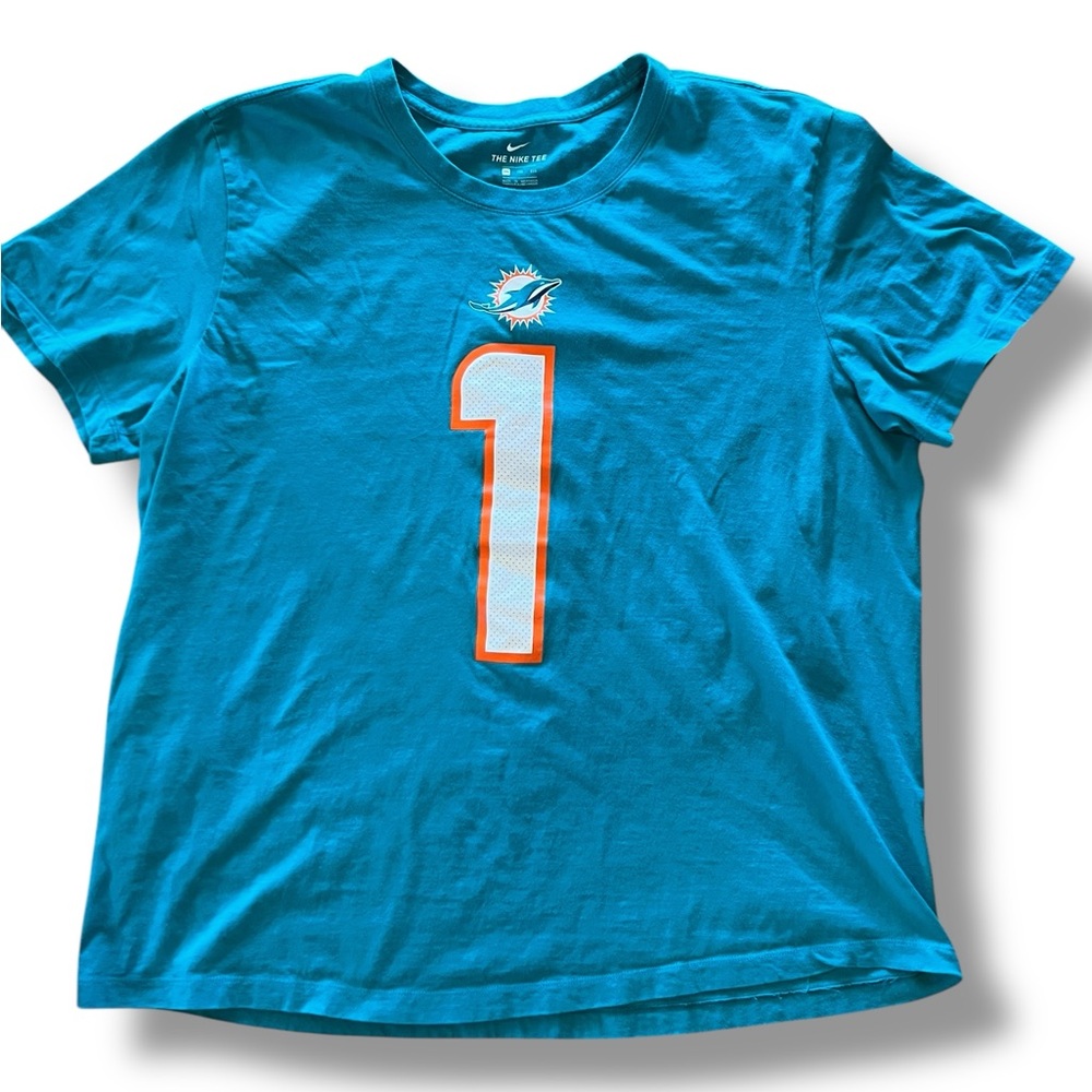 NIKE Tua Tagovailoa #1 Football Jersey T-shirt Miami Dolphins